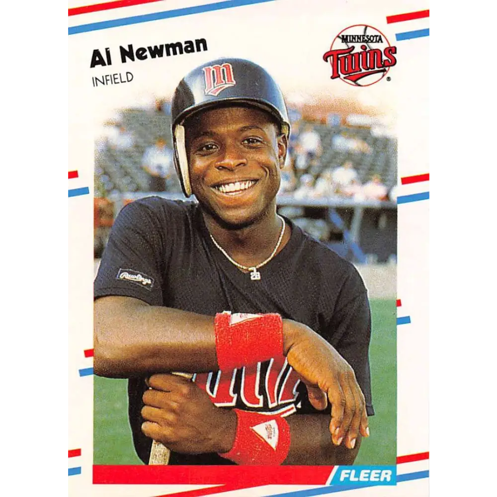 1988 Fleer #17 Al Newman EX Excellent Minnesota Twins Baseball Card  Image 1