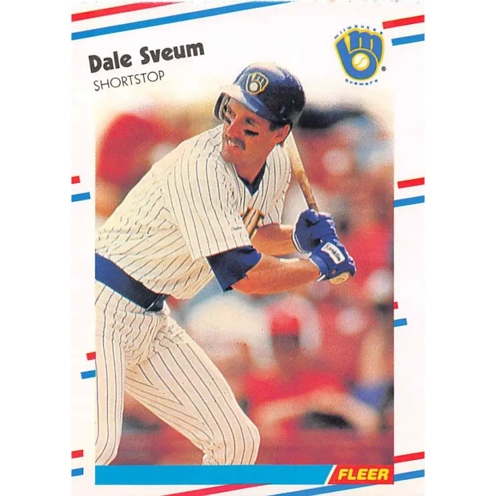 1988 Fleer #176 Dale Sveum EX Excellent Milwaukee Brewers Baseball Card  Image 1