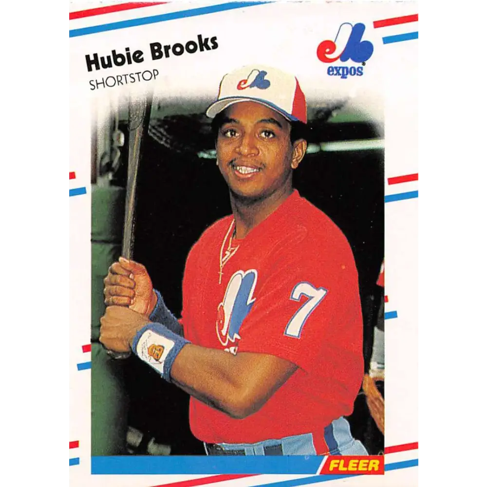 1988 Fleer #179 Hubie Brooks EX Excellent Montreal Expos Baseball Card  Image 1