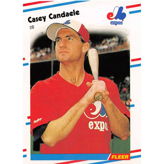 1988 Fleer #181 Casey Candaele EX Excellent Montreal Expos Baseball Card  Image 1
