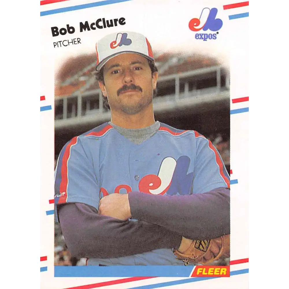1988 Fleer #189 Bob McClure EX Excellent Montreal Expos Baseball Card  Image 1
