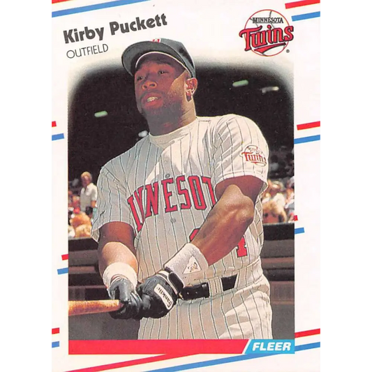 1988 Fleer #19 Kirby Puckett EX Excellent Minnesota Twins Baseball Card  Image 1