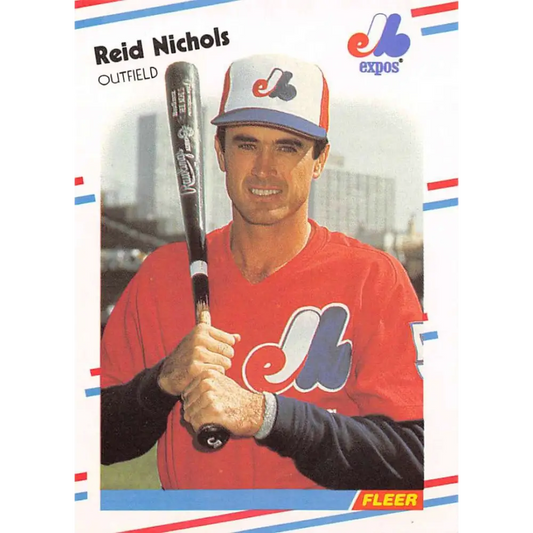 1988 Fleer #191 Reid Nichols EX Excellent Montreal Expos Baseball Card  Image 1