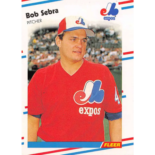 1988 Fleer #195 Bob Sebra EX Excellent Montreal Expos Baseball Card  Image 1
