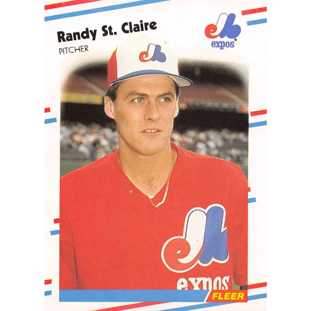 1988 Fleer #197 Randy St. Claire EX Excellent Montreal Expos Baseball Card  Image 1