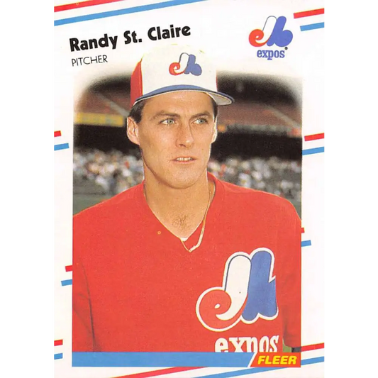 1988 Fleer #197 Randy St. Claire EX Excellent Montreal Expos Baseball Card  Image 1