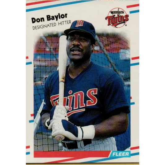 1988 Fleer #2 Don Baylor EX Excellent Minnesota Twins Baseball Card  Image 1