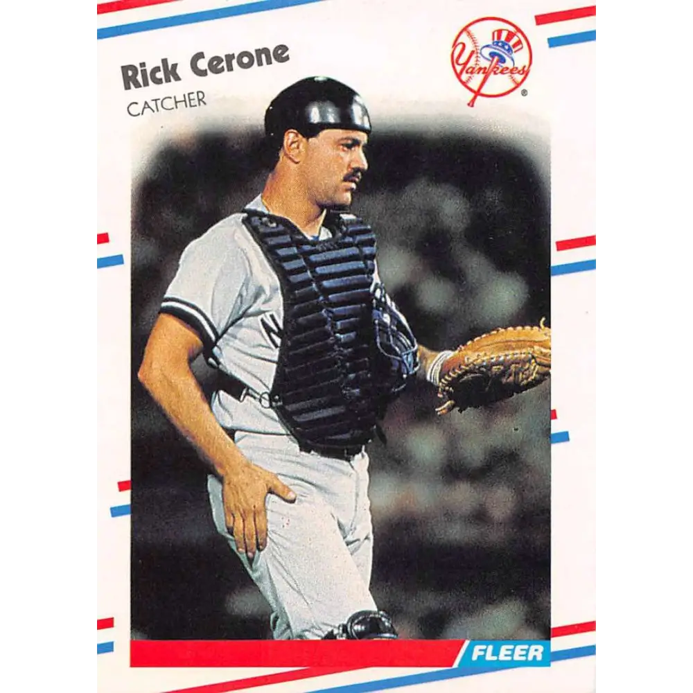 1988 Fleer #203 Rick Cerone EX Excellent New York Yankees Baseball Card  Image 1