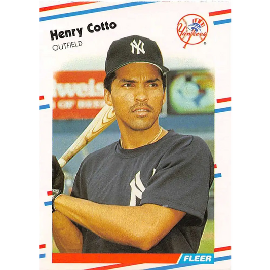 1988 Fleer #205 Henry Cotto EX Excellent New York Yankees Baseball Card  Image 1