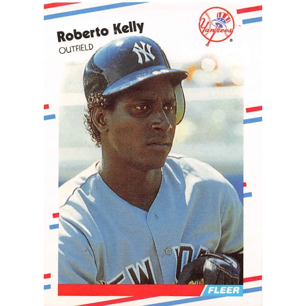 1988 Fleer #212 Roberto Kelly EX Excellent RC Rookie New York Yankees Baseball Card  Image 1