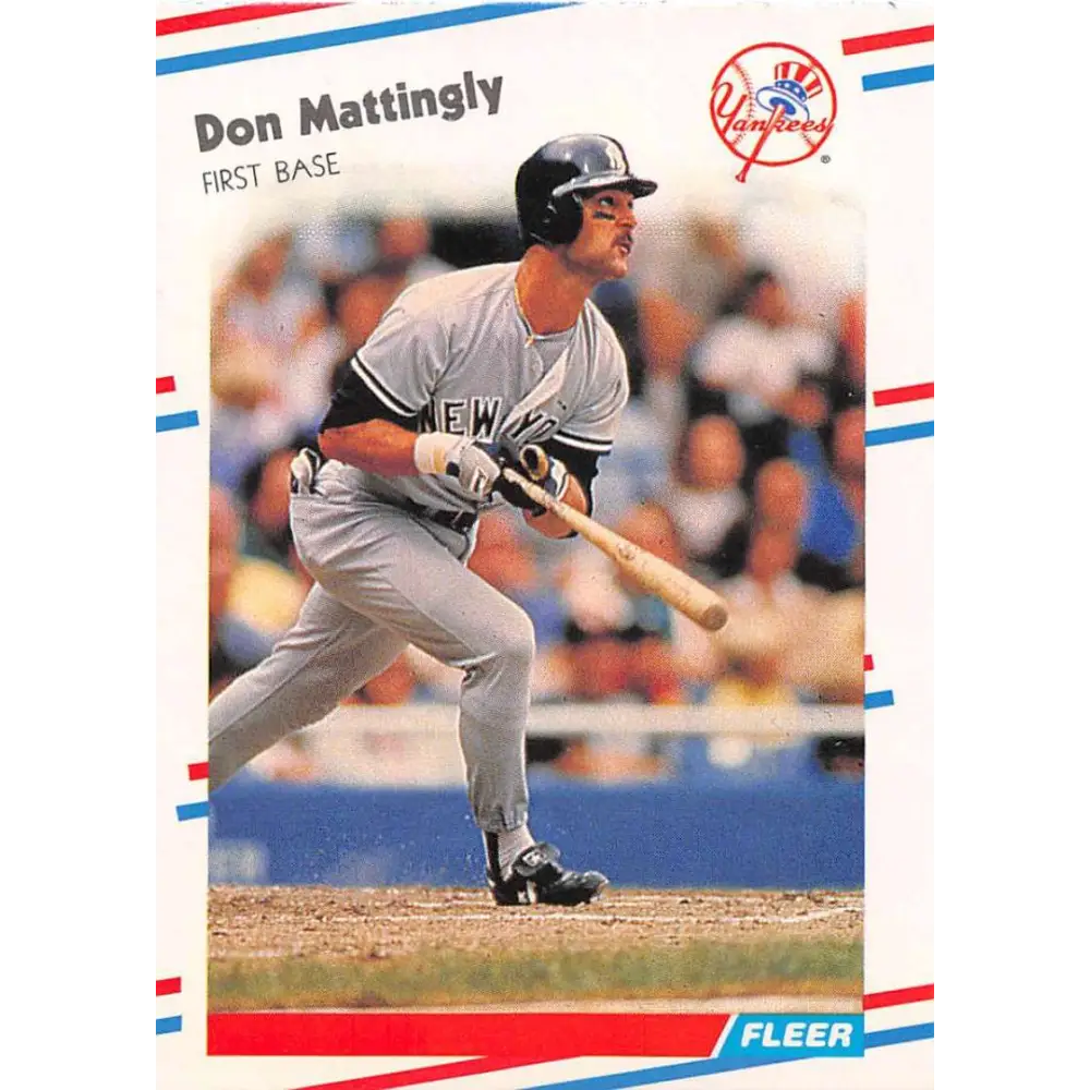 1988 Fleer #214 Don Mattingly EX Excellent New York Yankees Baseball Card  Image 1