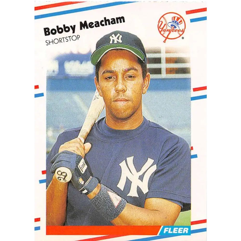 1988 Fleer #215 Bobby Meacham EX Excellent New York Yankees Baseball Card  Image 1