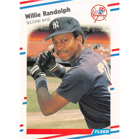 1988 Fleer #218 Willie Randolph EX Excellent New York Yankees Baseball Card  Image 1