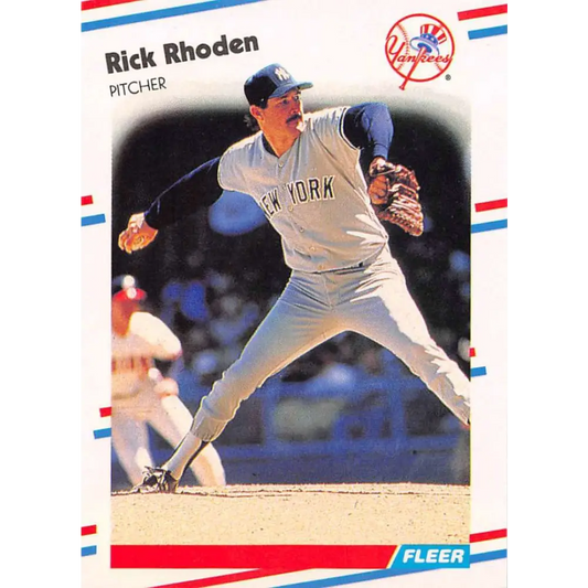 1988 Fleer #219 Rick Rhoden EX Excellent New York Yankees Baseball Card  Image 1