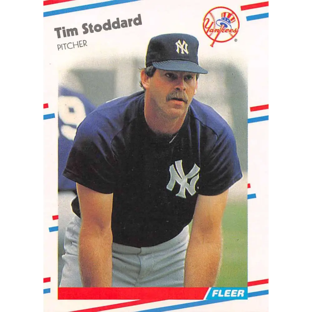 1988 Fleer #222 Tim Stoddard EX Excellent New York Yankees Baseball Card  Image 1