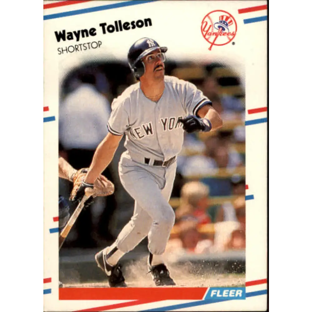 1988 Fleer #223 Wayne Tolleson EX Excellent New York Yankees Baseball Card  Image 1