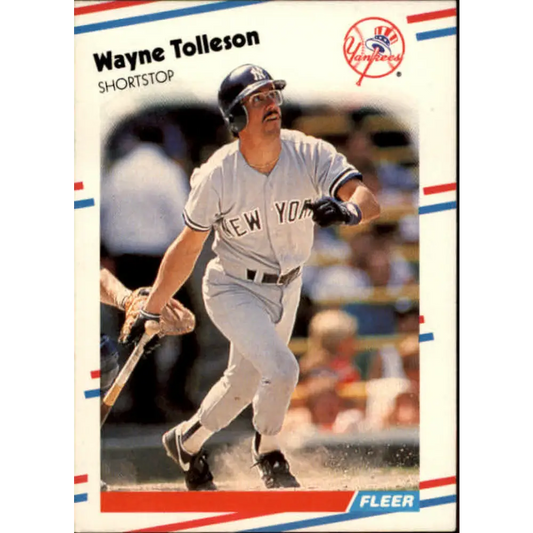 1988 Fleer #223 Wayne Tolleson EX Excellent New York Yankees Baseball Card  Image 1
