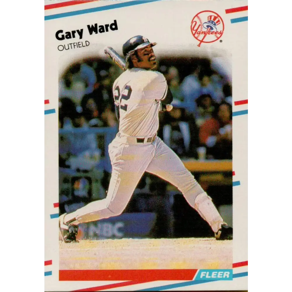 1988 Fleer #224 Gary Ward EX Excellent New York Yankees Baseball Card  Image 1