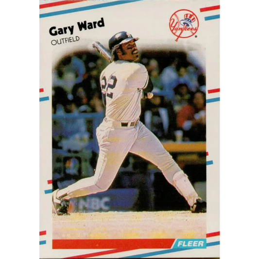 1988 Fleer #224 Gary Ward EX Excellent New York Yankees Baseball Card  Image 1
