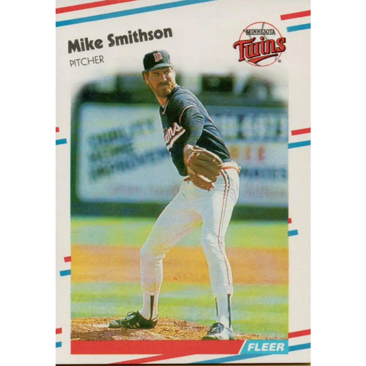 1988 Fleer #23 Mike Smithson EX Excellent Minnesota Twins Baseball Card  Image 1