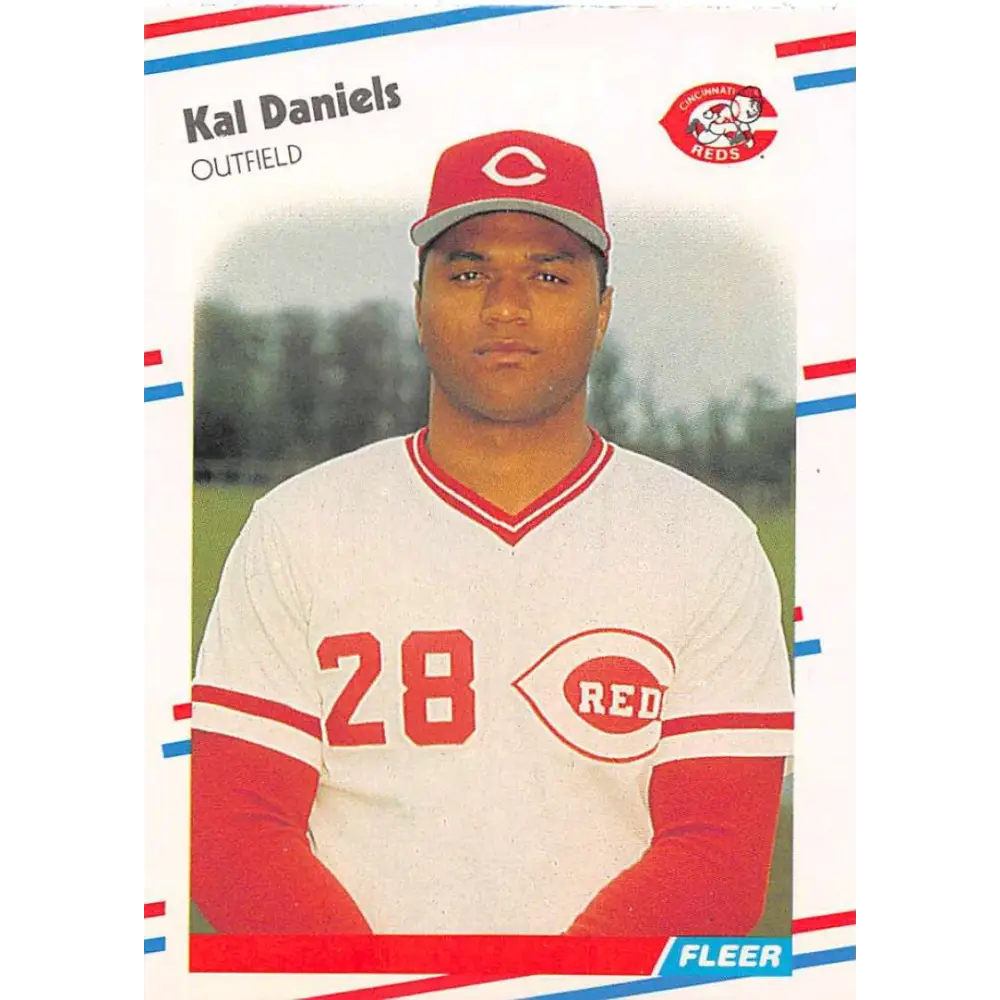 1988 Fleer #230 Kal Daniels EX Excellent Cincinnati Reds Baseball Card  Image 1