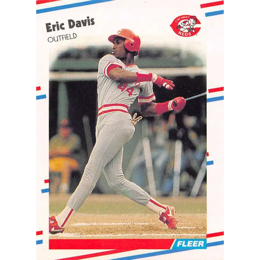 1988 Fleer #231 Eric Davis EX Excellent Cincinnati Reds Baseball Card  Image 1