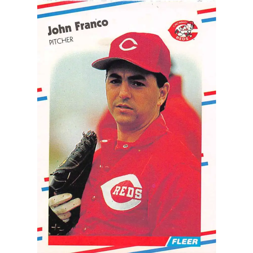 1988 Fleer #234 John Franco EX Excellent Cincinnati Reds Baseball Card  Image 1