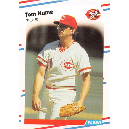 1988 Fleer #236 Tom Hume EX Excellent Cincinnati Reds Baseball Card  Image 1