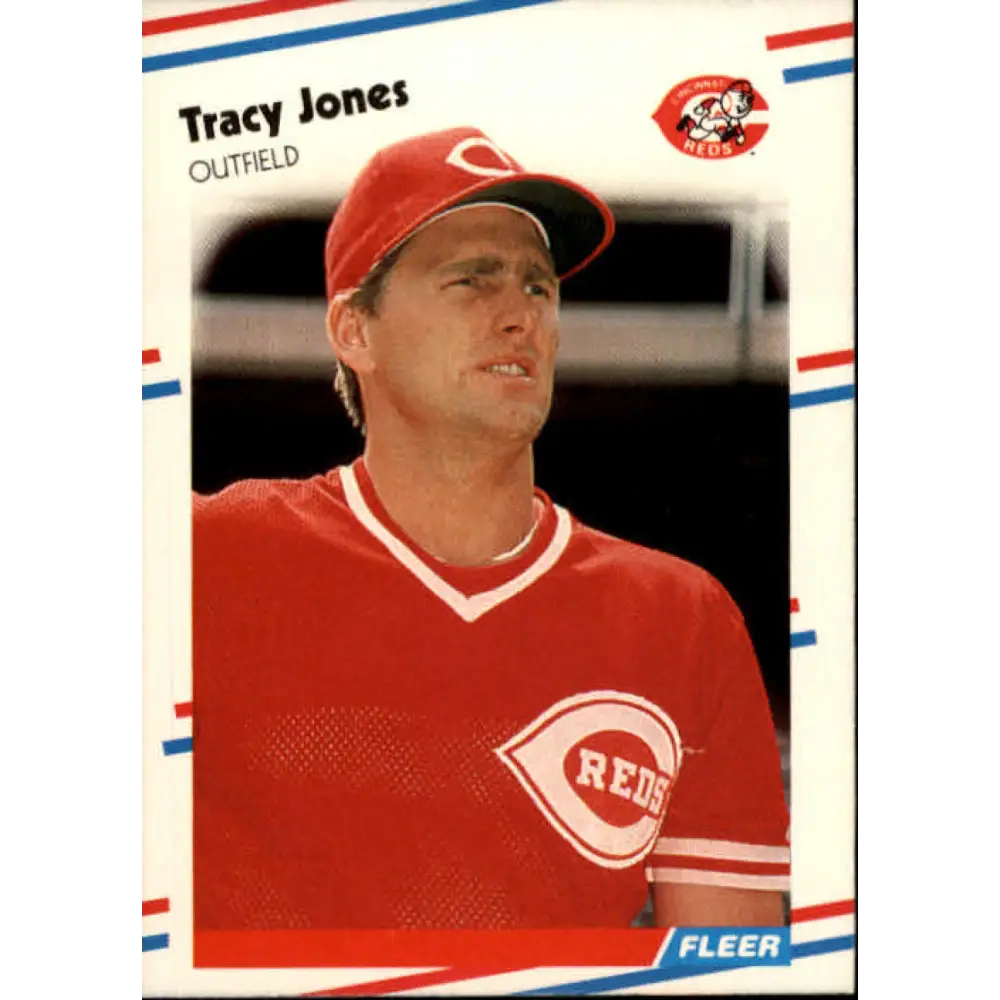 1988 Fleer #237 Tracy Jones EX Excellent Cincinnati Reds Baseball Card  Image 1