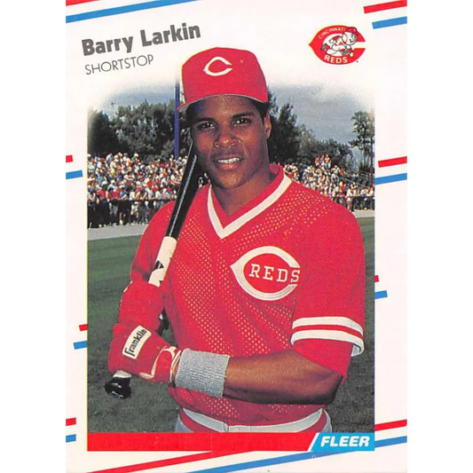 1988 Fleer #239 Barry Larkin EX Excellent Cincinnati Reds Baseball Card  Image 1