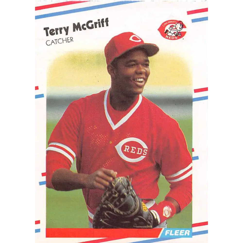 1988 Fleer #240 Terry McGriff EX Excellent Cincinnati Reds Baseball Card  Image 1