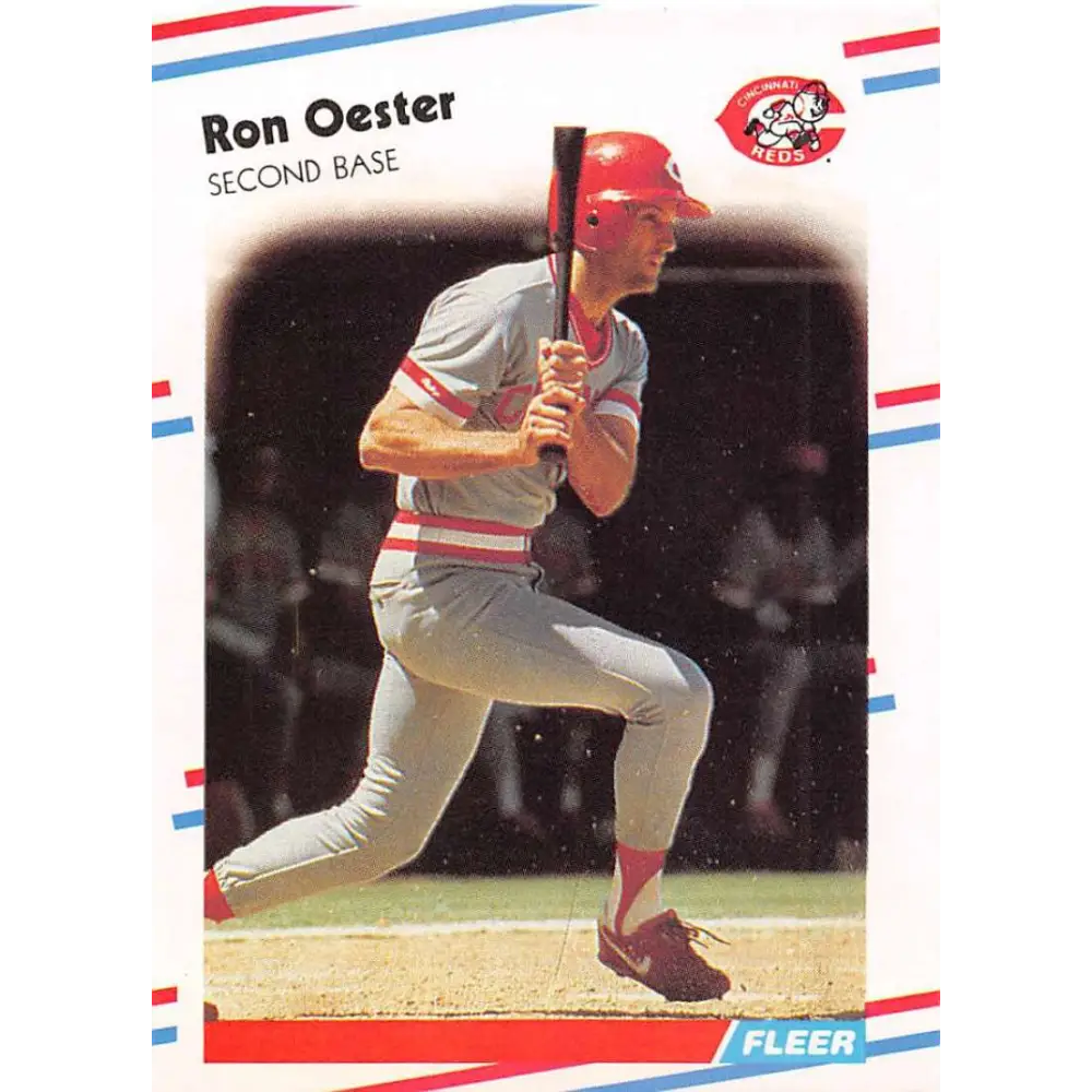 1988 Fleer #242 Ron Oester EX Excellent Cincinnati Reds Baseball Card  Image 1