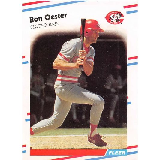 1988 Fleer #242 Ron Oester EX Excellent Cincinnati Reds Baseball Card  Image 1
