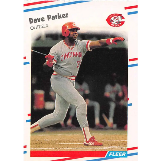 1988 Fleer #243 Dave Parker EX Excellent Cincinnati Reds Baseball Card  Image 1