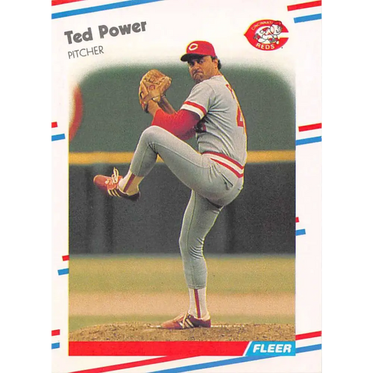 1988 Fleer #245 Ted Power EX Excellent Cincinnati Reds Baseball Card  Image 1