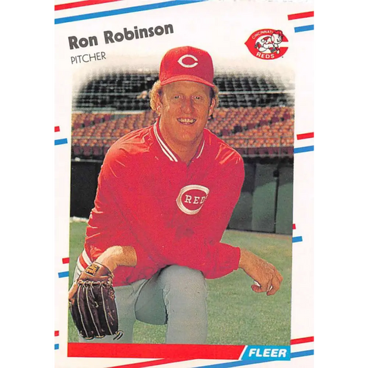 1988 Fleer #247 Ron Robinson EX Excellent Cincinnati Reds Baseball Card  Image 1