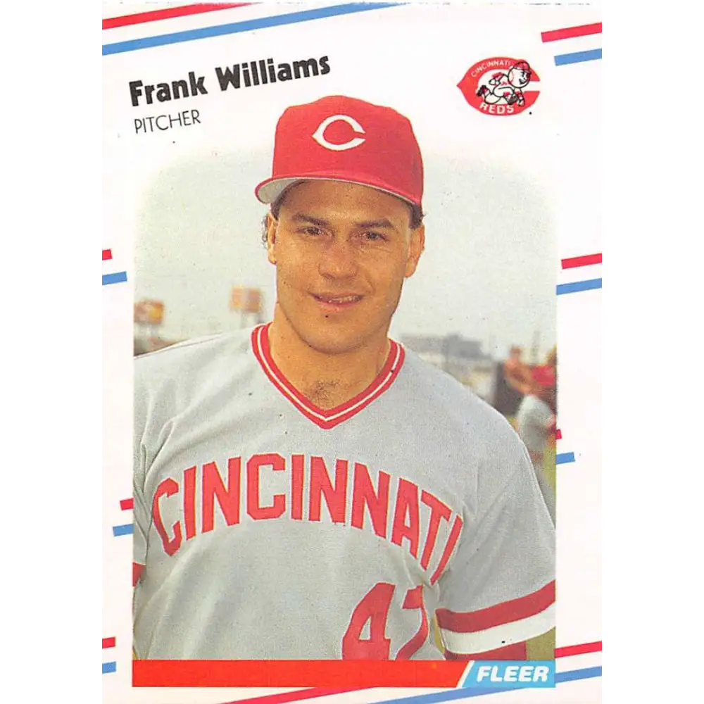 1988 Fleer #250 Frank Williams EX Excellent Cincinnati Reds Baseball Card  Image 1