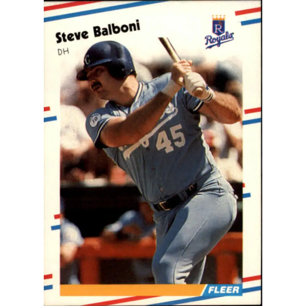 1988 Fleer #251 Steve Balboni EX Excellent Kansas City Royals Baseball Card  Image 1