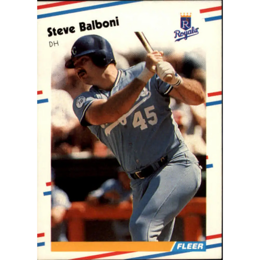 1988 Fleer #251 Steve Balboni EX Excellent Kansas City Royals Baseball Card  Image 1