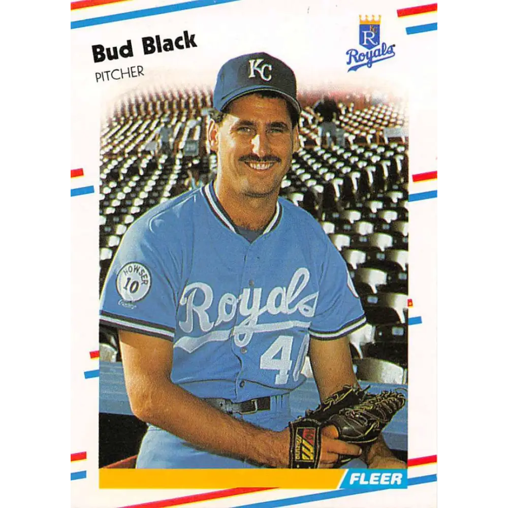 1988 Fleer #252 Bud Black EX Excellent Kansas City Royals Baseball Card  Image 1