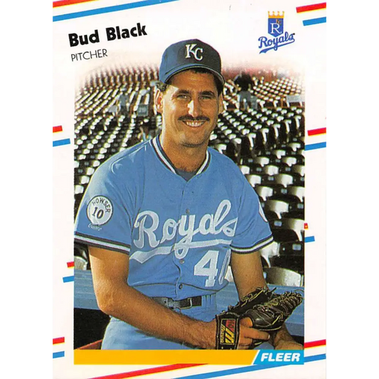 1988 Fleer #252 Bud Black EX Excellent Kansas City Royals Baseball Card  Image 1