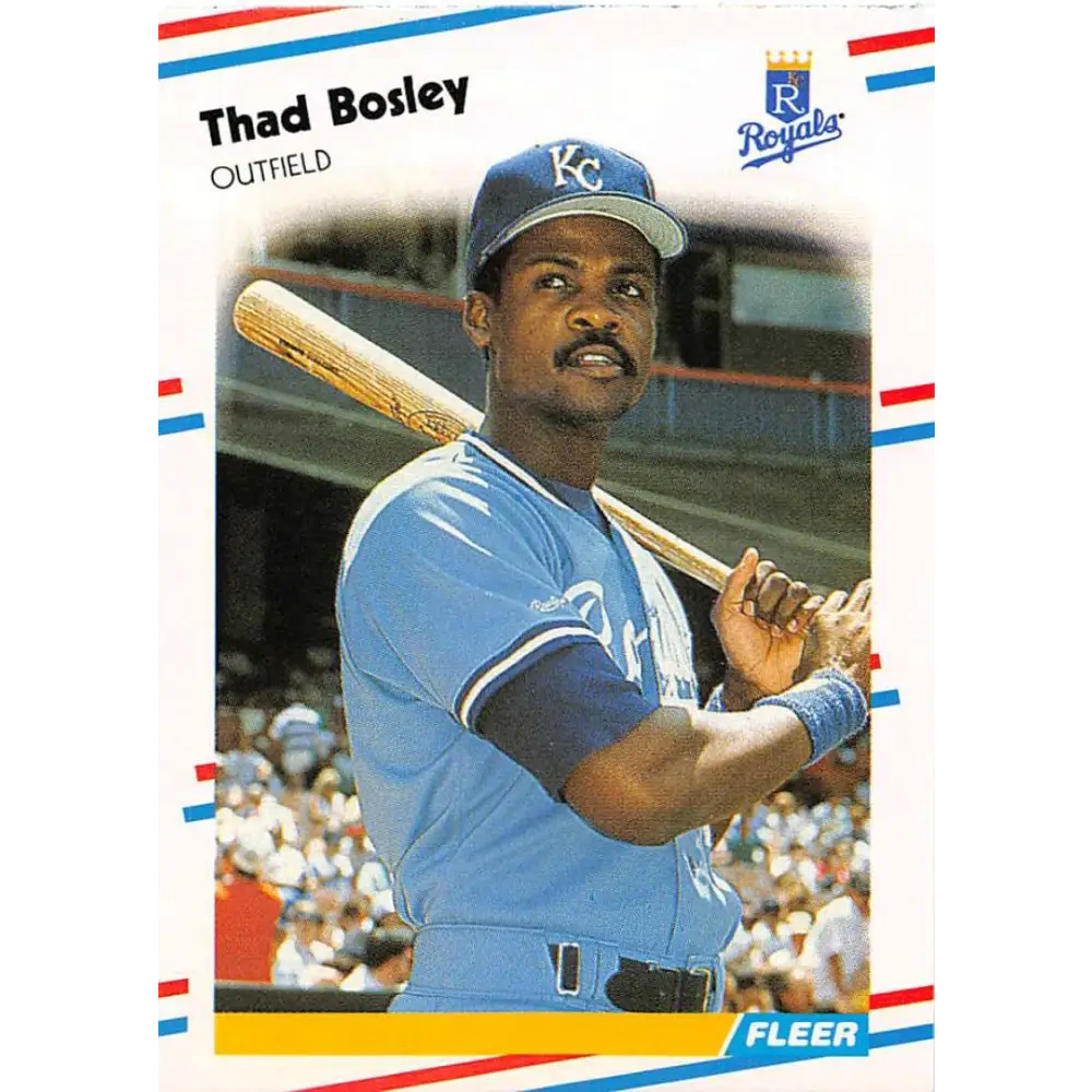 1988 Fleer #253 Thad Bosley EX Excellent Kansas City Royals Baseball Card  Image 1