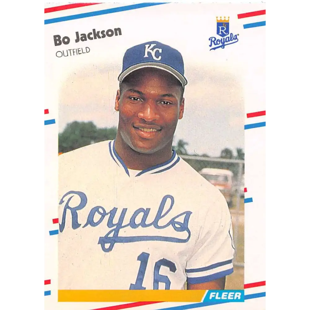 1988 Fleer #260 Bo Jackson EX Excellent Kansas City Royals Baseball Card  Image 1