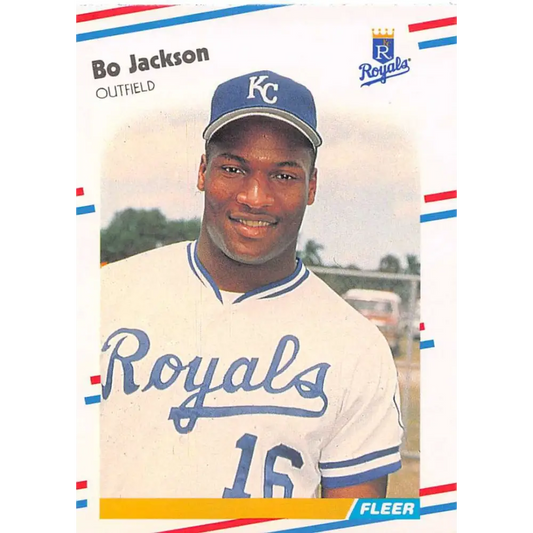 1988 Fleer #260 Bo Jackson EX Excellent Kansas City Royals Baseball Card  Image 1