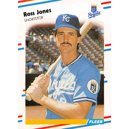 1988 Fleer #262 Ross Jones EX Excellent RC Rookie Kansas City Royals Baseball Card  Image 1