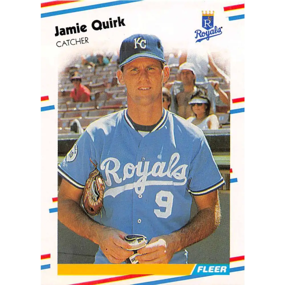 1988 Fleer #266 Jamie Quirk EX Excellent Kansas City Royals Baseball Card  Image 1