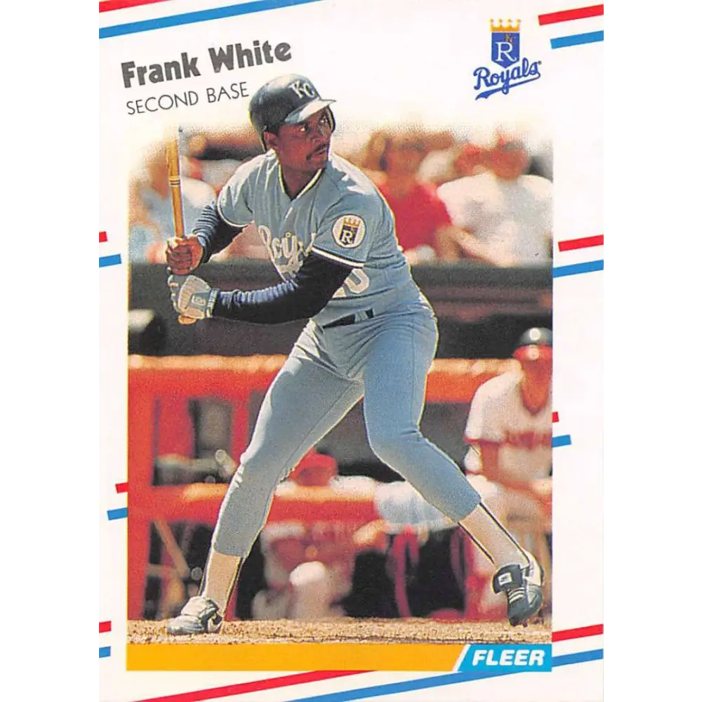 1988 Fleer #273 Frank White EX Excellent Kansas City Royals Baseball Card  Image 1