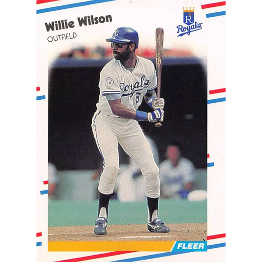 1988 Fleer #274 Willie Wilson EX Excellent Kansas City Royals Baseball Card  Image 1