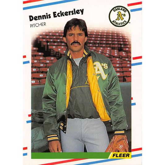 1988 Fleer #279 Dennis Eckersley EX Excellent Oakland Athletics Baseball Card  Image 1