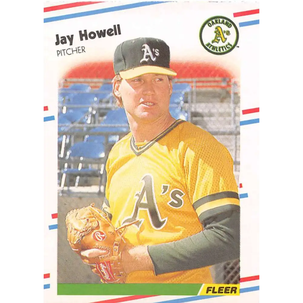 1988 Fleer #282 Jay Howell EX Excellent Oakland Athletics Baseball Card  Image 1